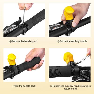 Pair Mountain Bike Thumb Handlebar Multi Angle Adjustable Ergonomic Sheep Horn Handlebar 22mm Diameter Lightweight Durable Grips