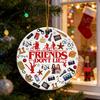 Friends Don't Lie Christmas Ornament Funny Acrylic Xmas Tree Hanging Decoration Holiday Gifts for Friends Family Fans Secret Santa Stocking Stuffer