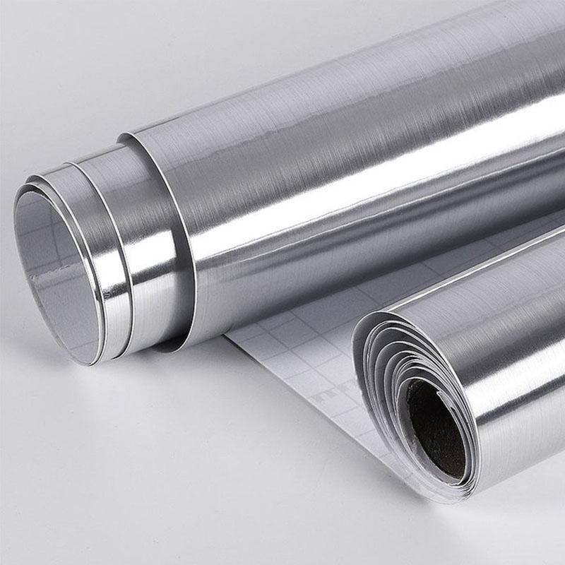 Stainless Steel Adhesive Waterproof 40cm Wall Sticker Decoration Cabinet Refrigerator Kitchen Countertop Home Furnishings