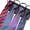 Men's Striped Red, Blue, and White Adult Tie, with Matching Women's Option.