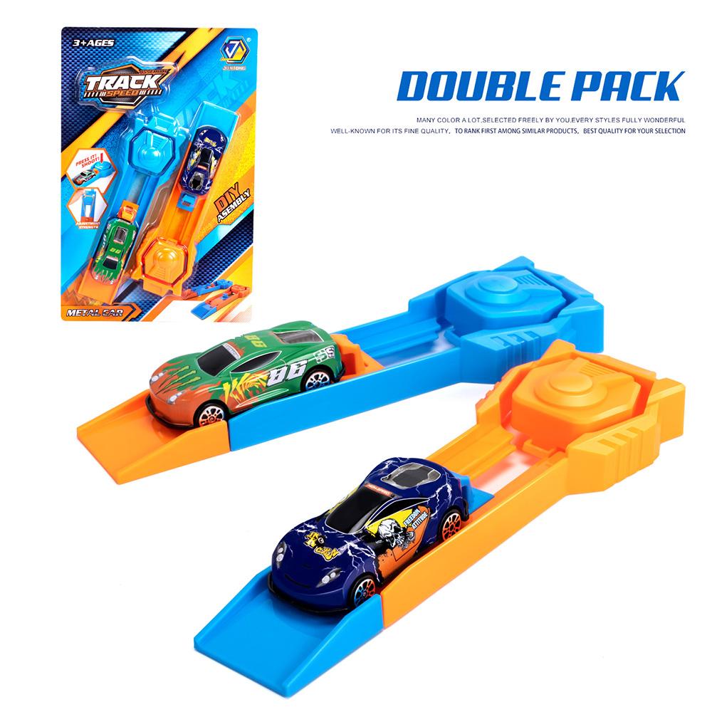 Mini Metallbahn-Starter, Wettbewerbs-Rennspiel zur Entwicklung feinmotorischer Fähigkeiten, Bestes Weihnachts-Geburtstagsgeschenk für Jungen Kinder