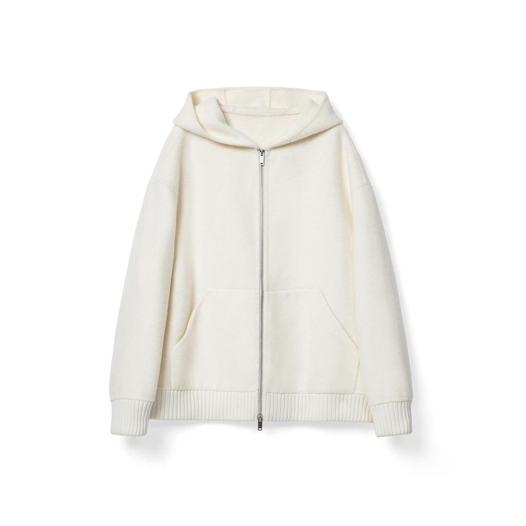 Autumn and Winter Hooded Coat Alpaca Wool Coat Woolen Small Wool Coat Women's Double-sided Woolen Coat