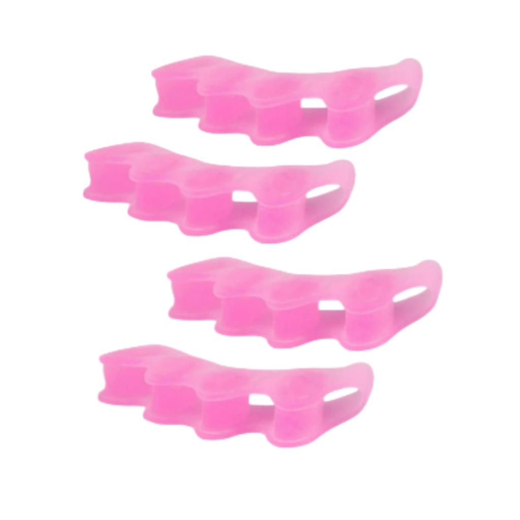 2Pair Five Hole Toe Separator Hallux Valgus Orthosis Bunion Corrector Toe Straightener Overlapping Toe Separator Toe Protector