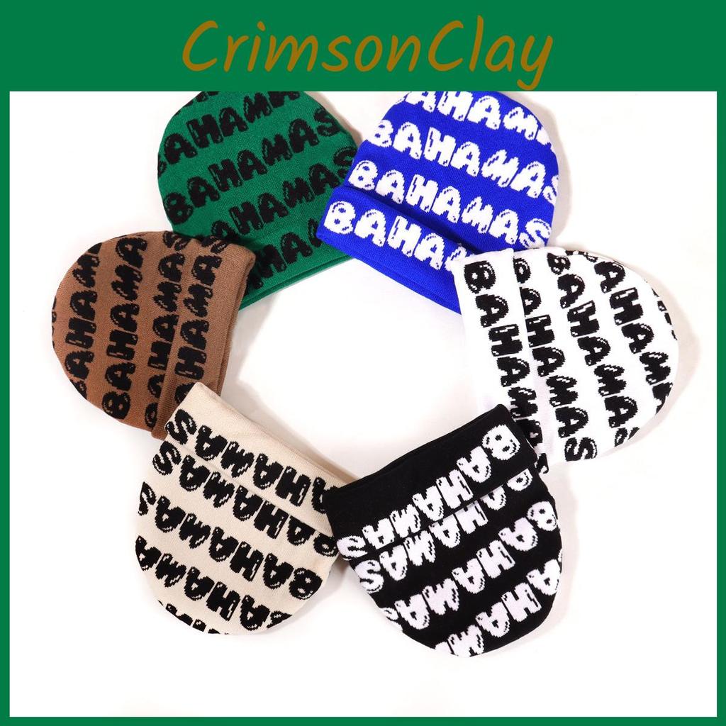 Bahamas Letter Knit Beanie For Winter Outdoor Fashion