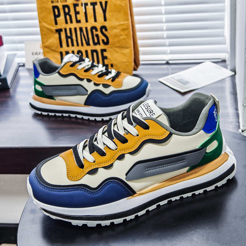 Appearance Increases Synthetic Leather Mens Luxury Sneakers Casual Outdoor Shoes Man Cheap Skate Sports Sheos Traning