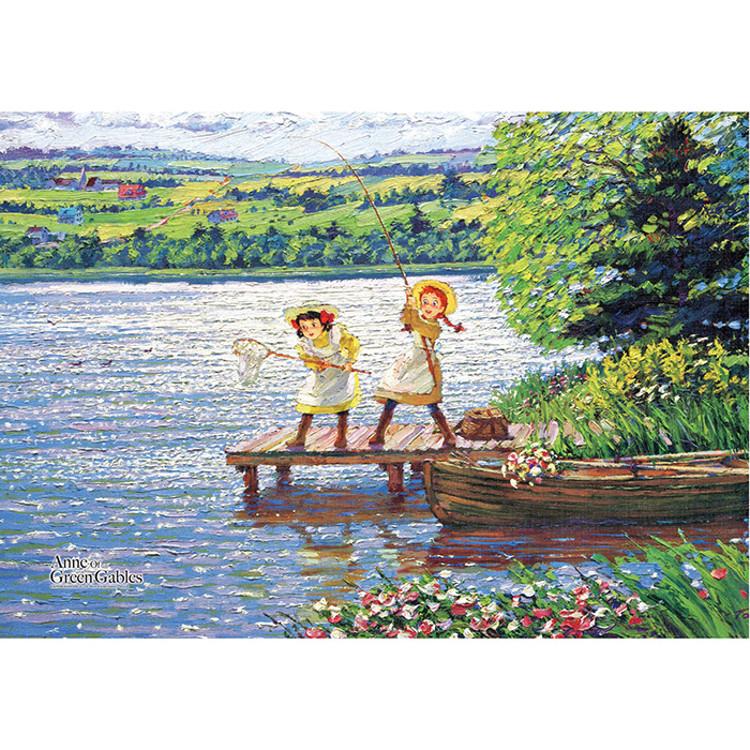 100-teiliges Puzzle – Green Gables und Angelausflug (Mini. Kristall. Bilderrahmen), beliebtes koreanisches Puzzle