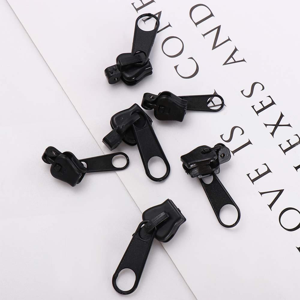 Kunststoff 6 Stück/Set Nähkästchen Reparatur von Mänteln Jacken Ersatz-Schieberzähne Reißverschluss Befestiger