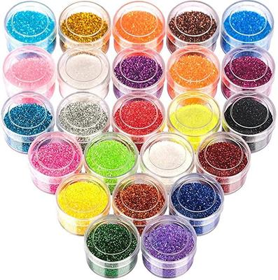 Eclet Fine Glitter for Resin, Set of 12 Colors, LEOBRO Extra Fine Resin Glitter Powder, Nail Glitter, Assorted Craft Glitter for Epoxy Resin Art, B