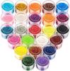 Eclet Fine Glitter for Resin, Set of 12 Colors, LEOBRO Extra Fine Resin Glitter Powder, Nail Glitter, Assorted Craft Glitter for Epoxy Resin Art, B