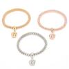 3pcs Popcorn Bracelets Alloy Elastic Charm Bracelets 3 Colors Couple Bracelet Set