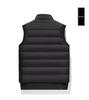 Men's Fleece-Lined Windproof Waterproof Plus Size Stand-Up Collar Sleeveless Jacket for Middle-Aged and Elderly Warm Heart Protection