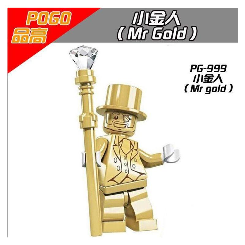PG999 Compatible Mr Gold Cartoon Building Blocks Minifigures Toys for Children Gifts