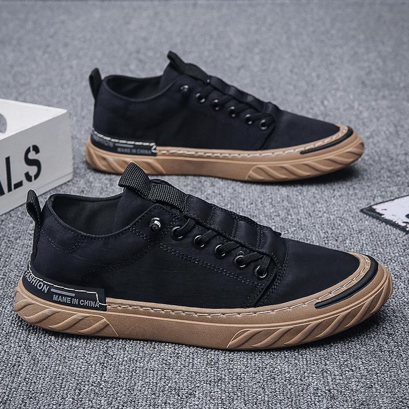Labor insurance shoes men's shoes summer new breathable ice silk canvas shoes men's construction site work non-slip sports board shoes trendy shoes