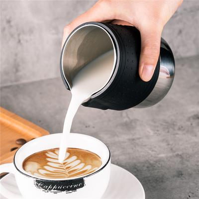 Nerezová ocel Silikonová džbán na napěnění mléka Espresso Káva Barista Craft Latte Cappuccino Napěňovač mléka Krém na výrobu džbánů