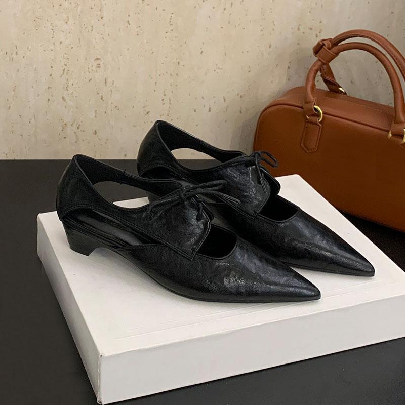 

Fashion Low Heel Footwear Butterfly-Knot Women Pumps Shoes 2025 New Luxury Female Shallow Fashion Pointed Toe Ladies Heeled Shoes 35