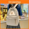 Letter Pattern Xm Solid Color Backpack Casual Student Schoolbag Lightweight Bag