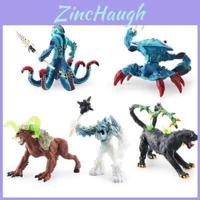 Realistic Mythical Creature Model Water Crab Beast Octopus Monster Ice Demon Stone Bull Black Panther Static Toy