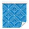 Wallpaper Geometric Rhombuses Blue and Azure, Blue Background 50x1000