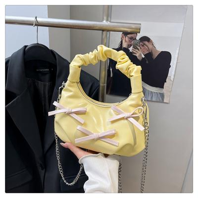 Nischendesign Tasche Damen Sommer 2025 neue Mode Kette Umhängetasche Schmetterling plissiert tragbare Knödeltasche
