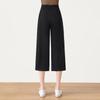 Women's High-Waist Loose Fit Wide-Leg Capri Pants
