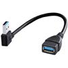 USB3.0 Angled Extension Cable USB3 Cable for Mouse Hard Disk Camera Easy Plugs and Play in Tight Space 20CM/7.87inch