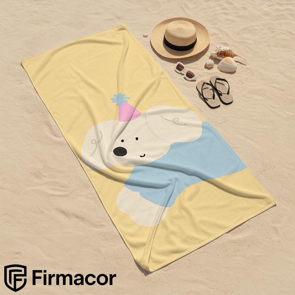 Party Dog Cartoon Anime Beach Towel Microfiber Quick Dry Super Absorbent Soft Bath Towel for Kids Adults Travel