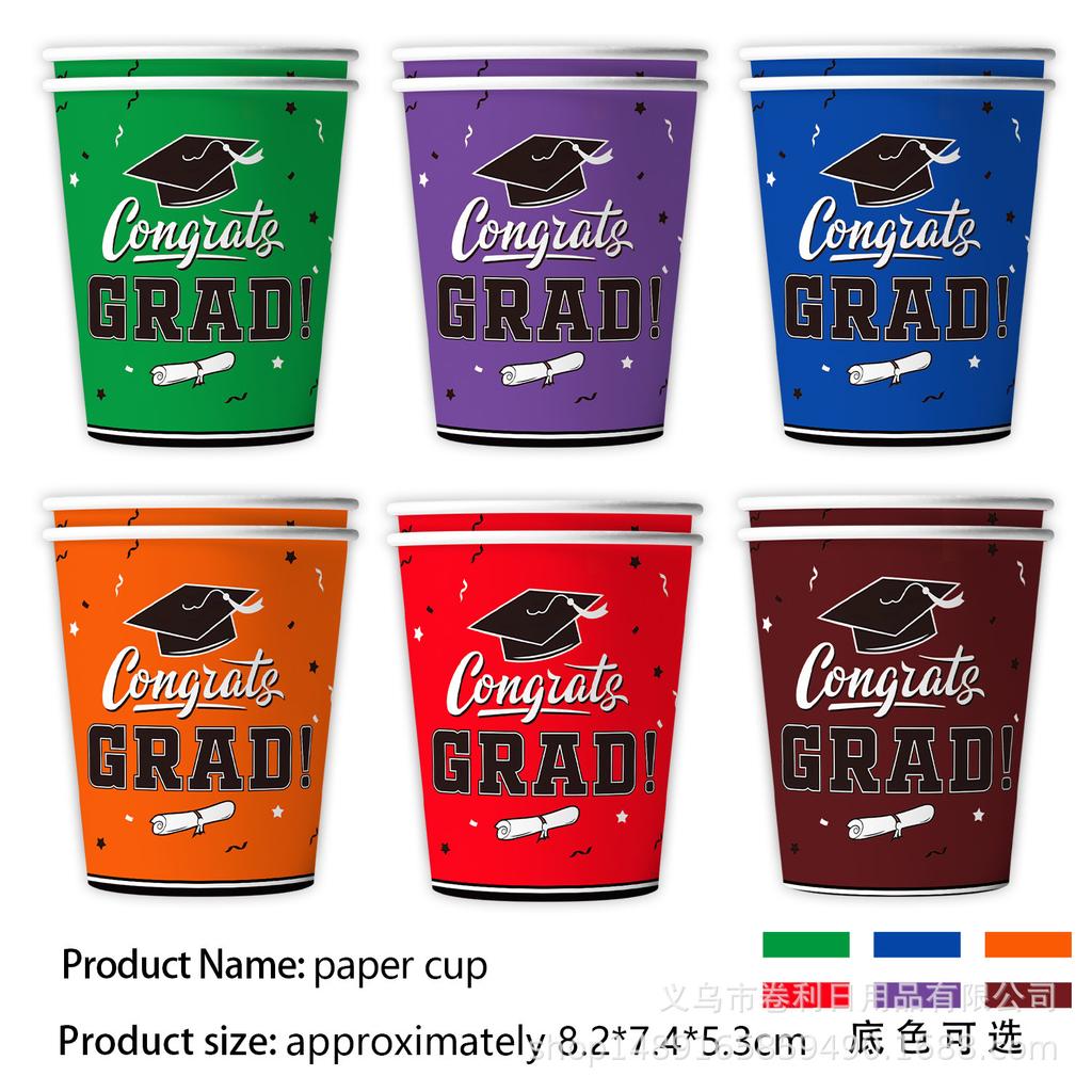 Graduation Season Themed Party Supplies Graduation Season Party Decoration Banner Flag Paper Plate Paper Tissue Tableware Arrangement Props