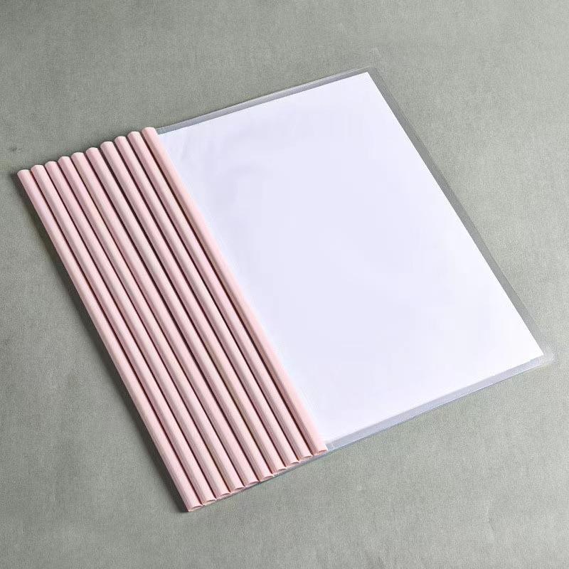 Pull Rod Holder A4 Pull Rod Holder Folder Transparent Insert Book Holder File Folder Report and Resume Holder Dry Pull Rod Type