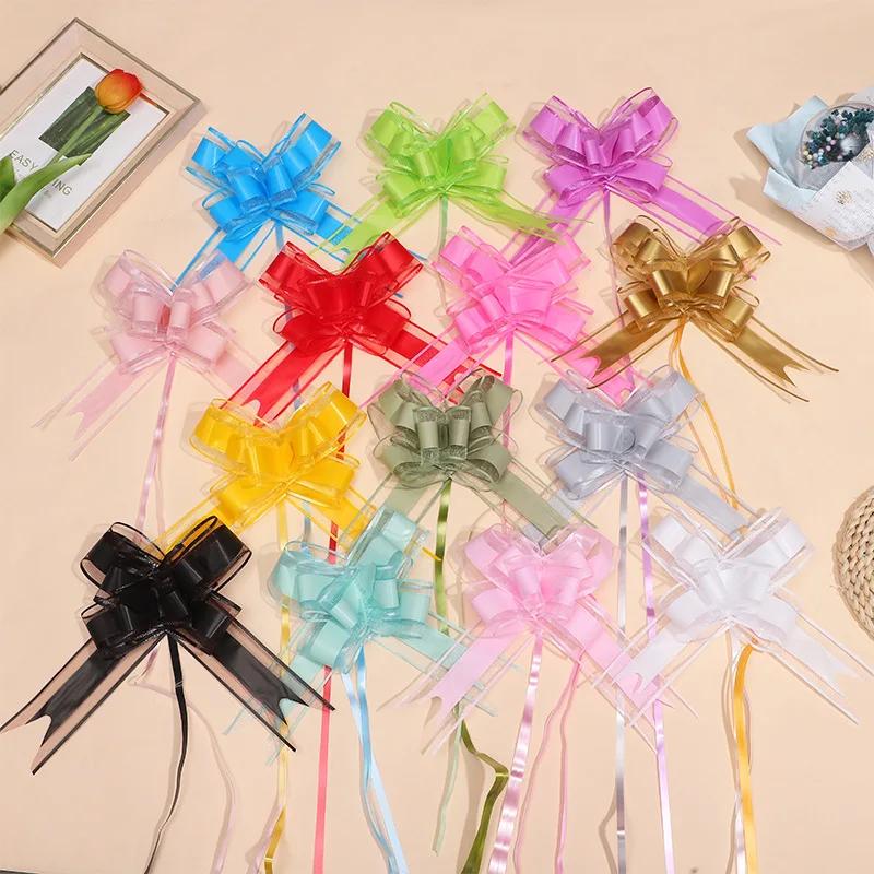 10pcs 5cm Beautiful Pull Bow Ribbon Gift Packing flower bow Bowknot Party Wedding Car Room Decoration Party DIY WED RIBBON