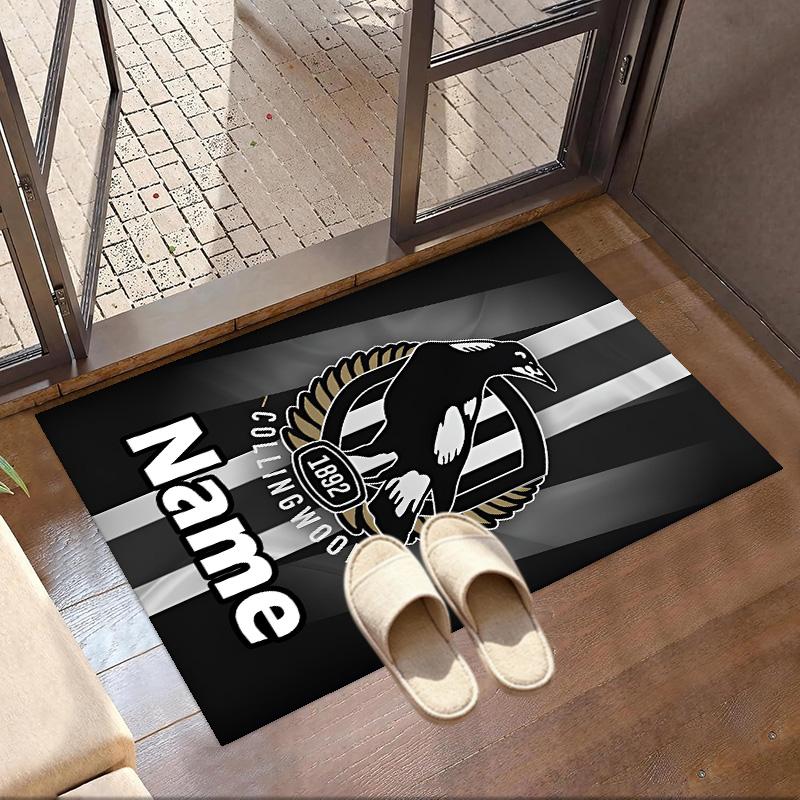 Custom Name Personalized Football Club Print Carpet, Versatile Home Decor Rug, for Playroom, Apartment, Balcony, Entryway, Hallway Gift