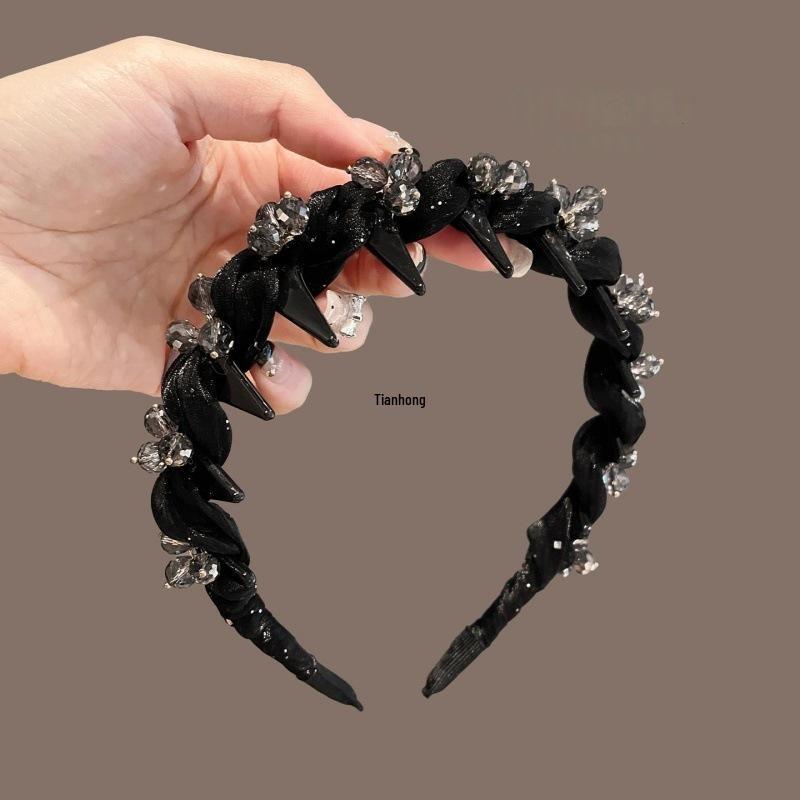 Elegant Rhinestone Headband 2025: Luxurious High Top Toothed Hair Accessory