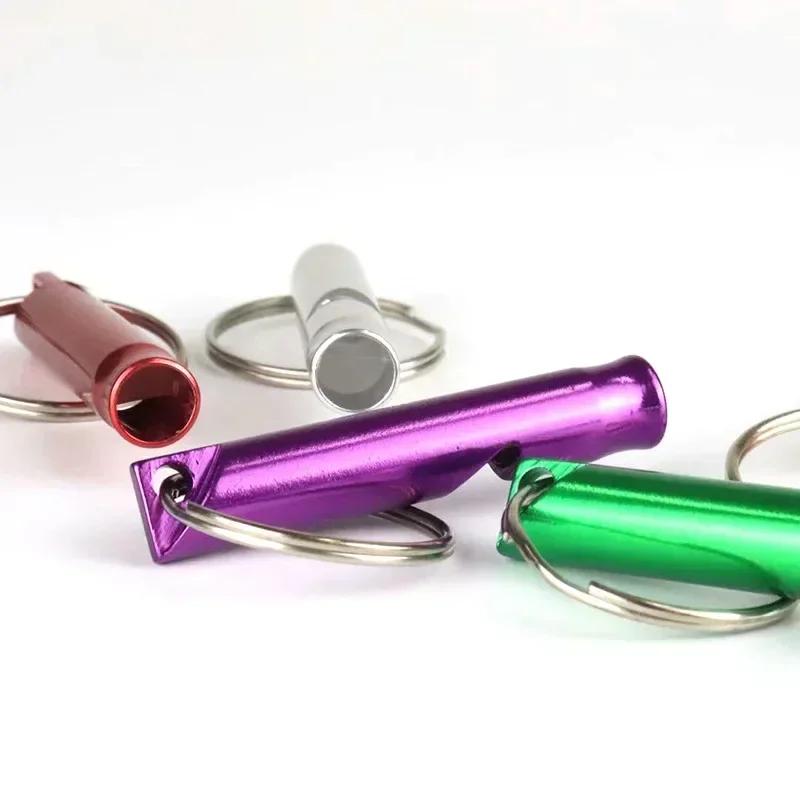 Mini Outdoor Aluminum Alloy Survival Whistle Sports Training Portable Keychain Referee Whistle Emergency Fire Training Whistle