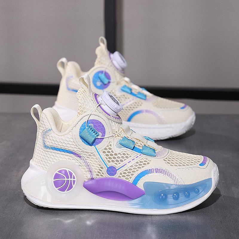 2025 boys shoes spring and autumn children's mesh breathable sports shoes medium and older boys boys rotating dunk sneakers summer