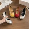 Sheepskin version 2025 autumn French Mary Jane shoes women's headbuckle strap flat ballet shoes women's single shoes