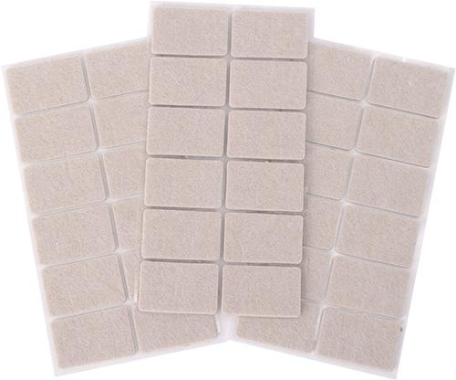 

Felt Chair Leg Pads Round DIY Rectangle Floor Protector Self Adhesive Home Furniture Table Mute Bumper Pad Anti Slip Scratch Mat 12pcs(1 Sheet) бежевый