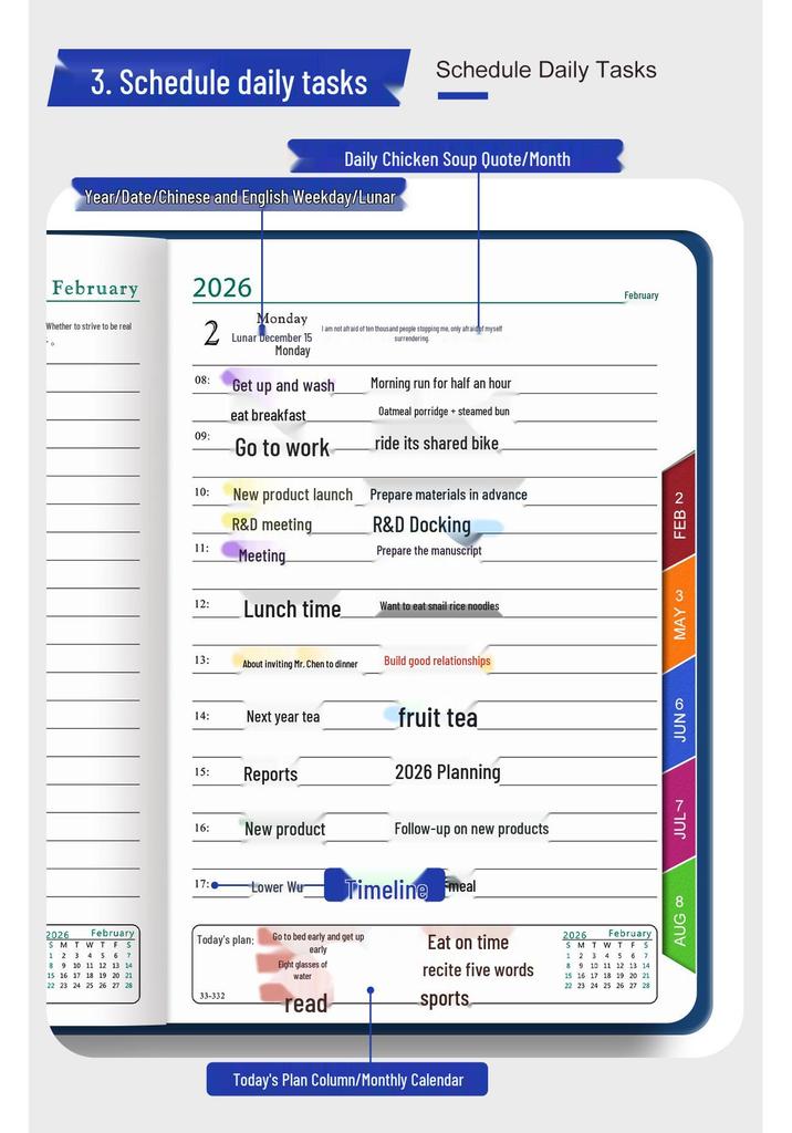 2026 Year of the Horse A5 Business Diary - Customizable Logo Notepad with Buckle