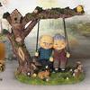 Wedding Home Decors Figurine Elderly Couple Statue Romantics Grandparents Figure Grandma Grandpa Miniature Ornament