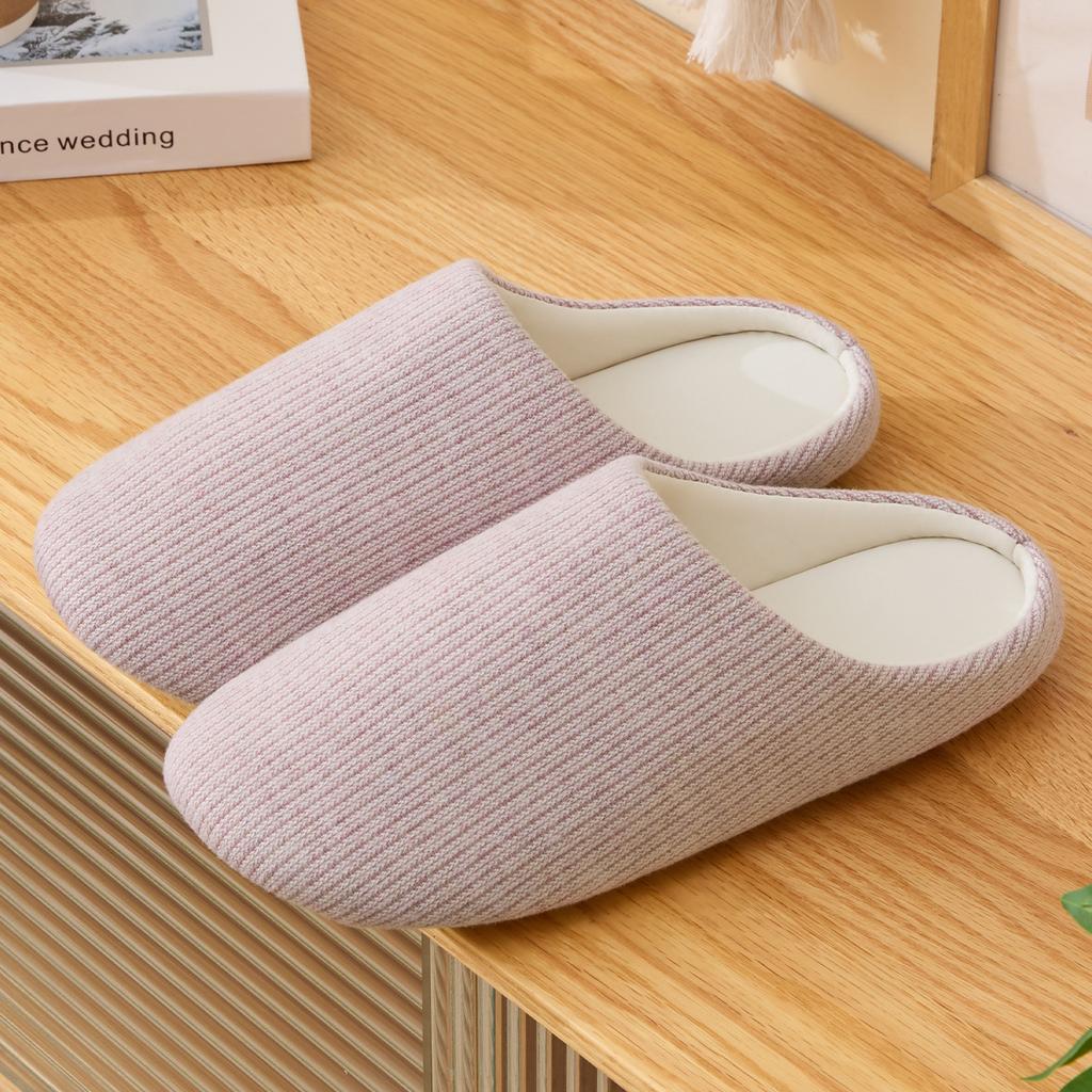 Women Home Slippers Fabric Warm Slides Comfortable Non-slip Slippers Indoor Outdoor Men Casual Slippers