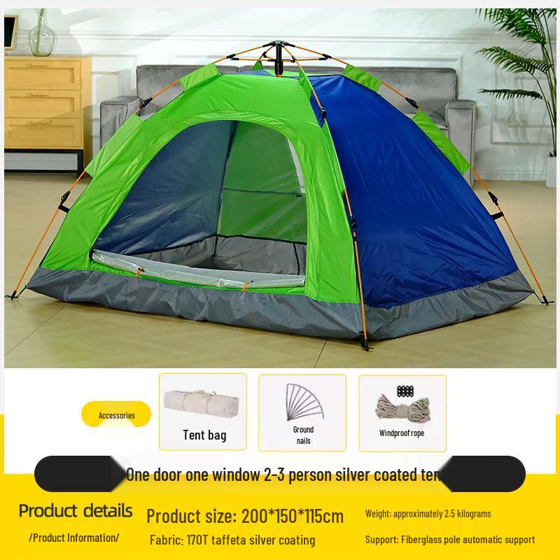 Автоматическая быстрораскладная уличная палатка-тент от солнца для кемпинга и пляжа 3