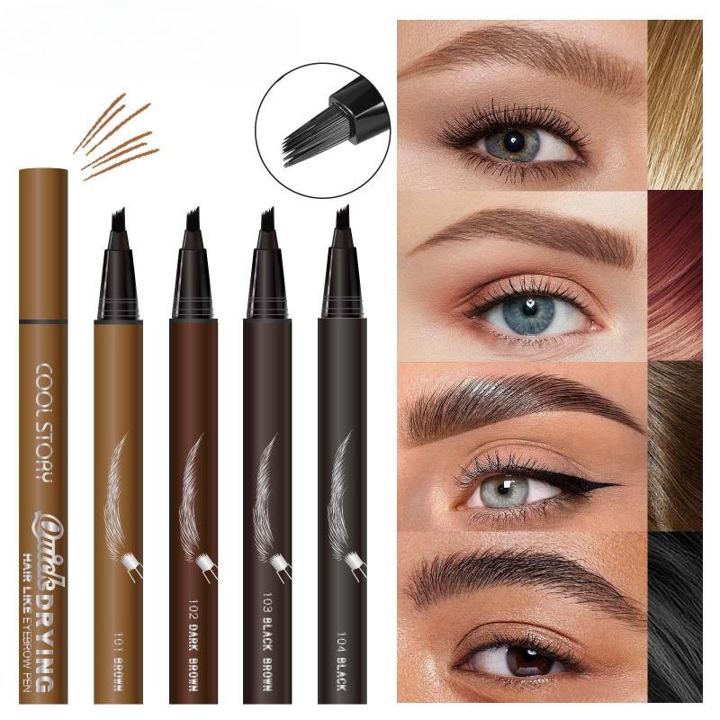 Liquid Brow Pencil Creates Wild Eyebrows with A Natural Long-lasting Quick-drying Waterproof Perspiration Fine Comb