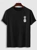 2026 Fashion Short Sleeve T Shirt Pineapple Print Soft Breathable Crew Neck Lady Summer Tops Graphic Tees Playeras De mujeres