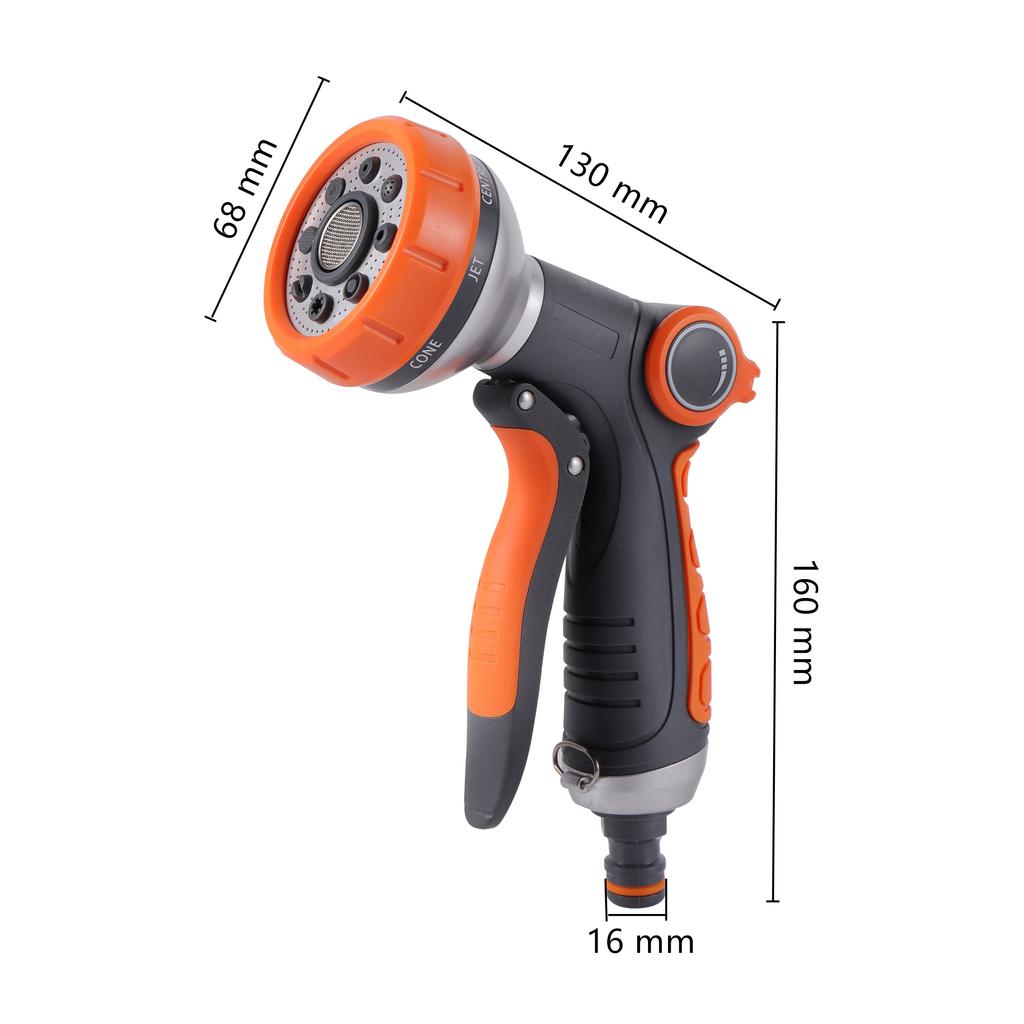 8-Function Water Gun 1/2/5/10M 1/2 Hose Kit Garden Irrigation Car Washing Yard Lawn Watering Spray Gun House Cleaning Pet