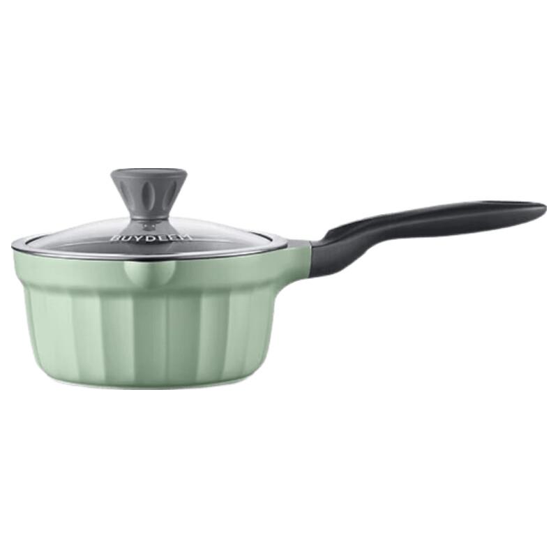 Buydeem 18cm Pleated Moon Ceramic Non-stick Saucepan