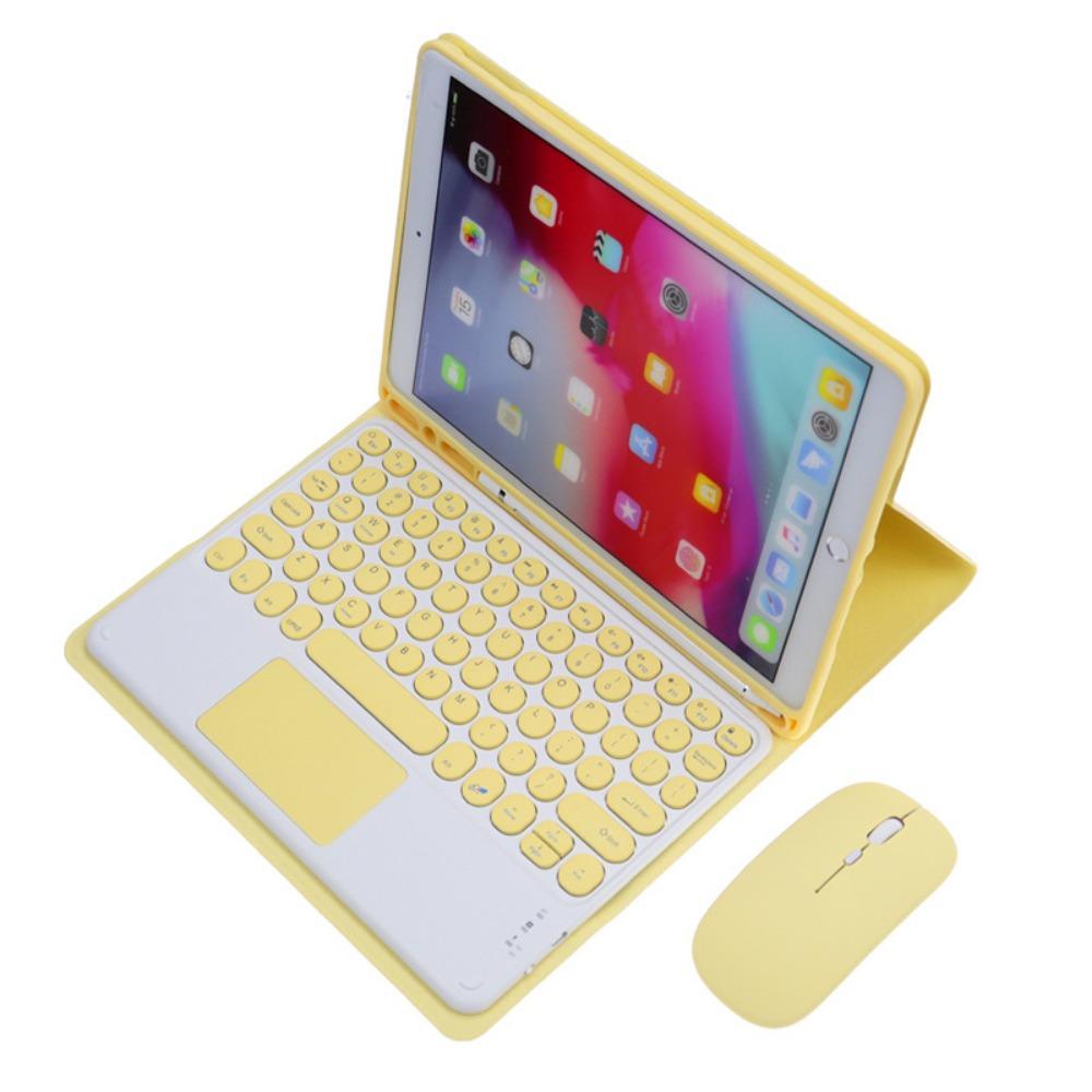 For iPad 11 Leather Case with Detachable Bluetooth Keyboard Touch Control for 10.9 10.2 Inch Tablet Mouse