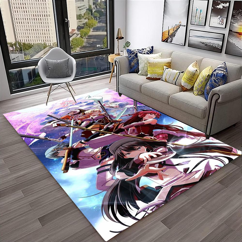 3D Cartoon Puella Magi Madoka Magica Carpet Rug for Home Living Room Bedroom Sofa Doormat Decor,kids Area Rug Non-slip Floor Mat