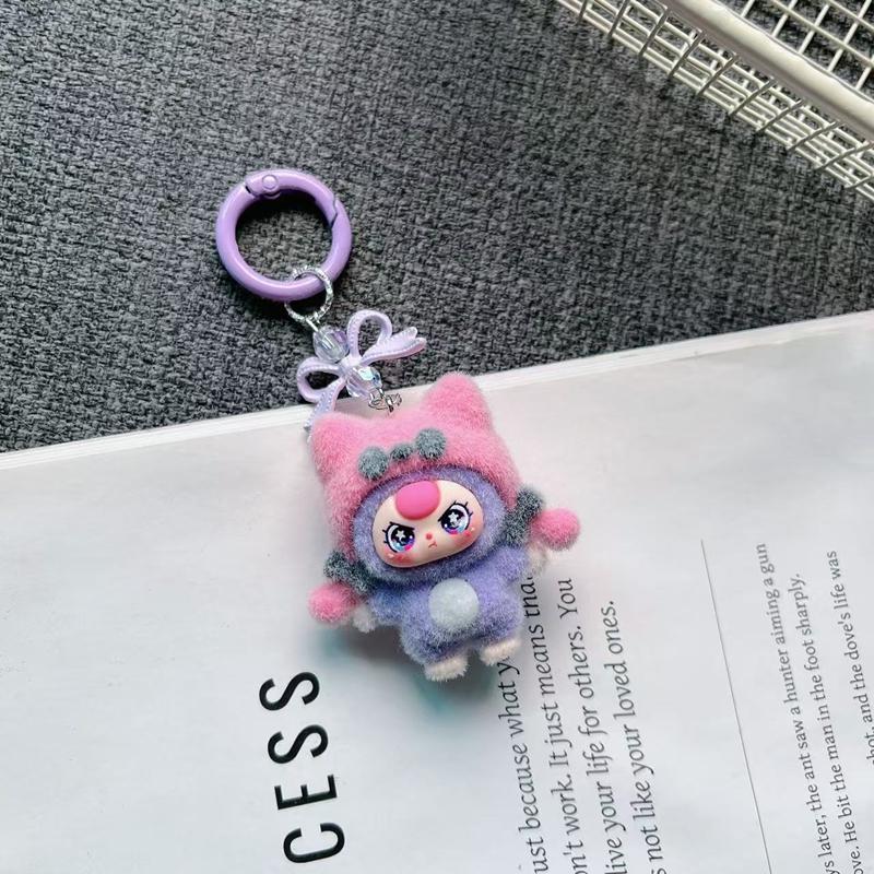 Cute Plush Keychains Party Gifts Kawaii Keychain Phone Chain New Year Xmas Party Favors Gift Baby Face Cute Aesthetic Keychain