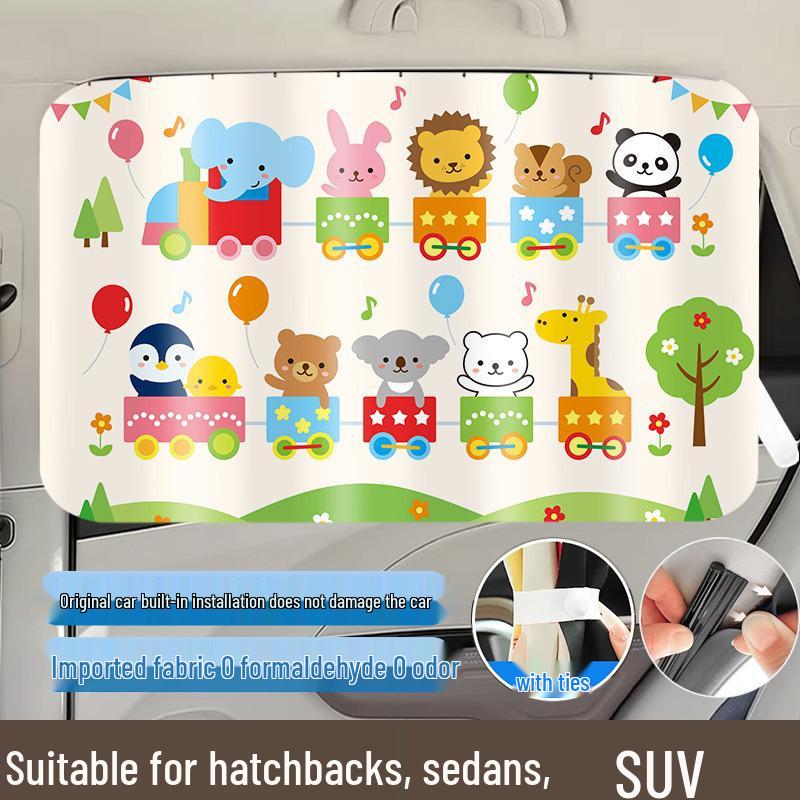[Curated Choice] Magnetic Car Sun Shade – Cartoon Window & Stroller Blackout Curtains for Sun Protection & Privacy