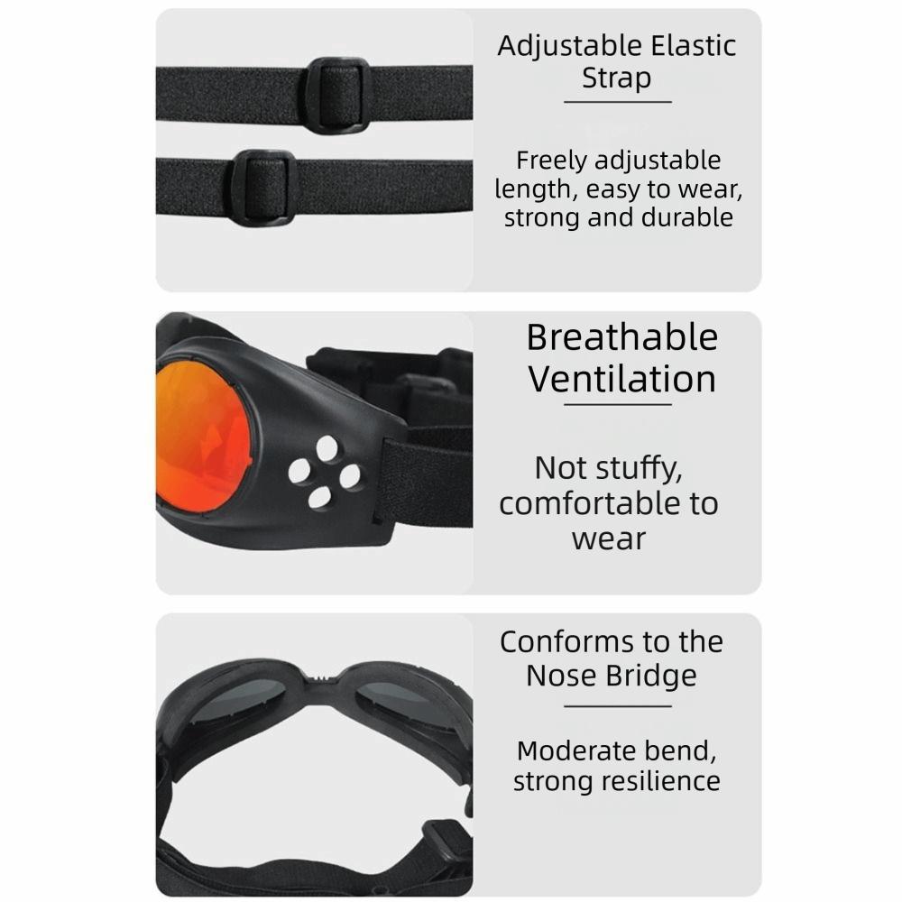 UV400 Protection Dog Sunglasses Windproof Design Impact-Resistant Doggie Goggles comfortable to wear Clear Vision Cat Eyewear