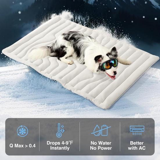Esterilla Refrigerante para Perros, Almohadilla Refrigerante Transpirable para Perros, Cama Refrigerante Portátil para Perros, Esterilla para Mascotas Lavable a Máquina para Suelo, Transportín, Sofá, Coche