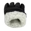Winter thickened warm men's PU gloves fleece casual fleece large cotton gloves cycling gloves one piece